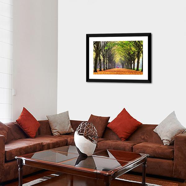 Autumn Forest In Amsterdam Canvas Wall Art-3 Horizontal-Gallery Wrap-25" x 16"-Tiaracle