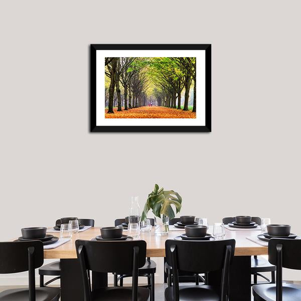 Autumn Forest In Amsterdam Canvas Wall Art-5 Horizontal-Gallery Wrap-22" x 12"-Tiaracle