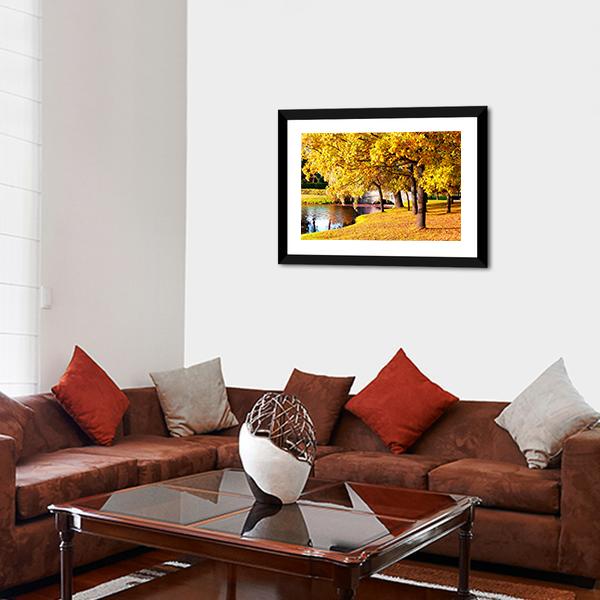 Autumn Forest Park Russia Panoramic Canvas Wall Art-1 Piece-36" x 12"-Tiaracle