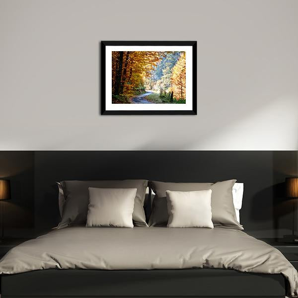 Autumn Forest Trees Vertical Canvas Wall Art-3 Vertical-Gallery Wrap-12" x 25"-Tiaracle