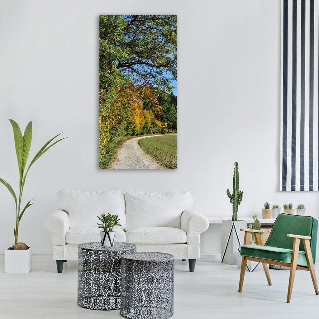 Autumn Forest Vertical Canvas Wall Art-1 Vertical-Gallery Wrap-12" x 24"-Tiaracle
