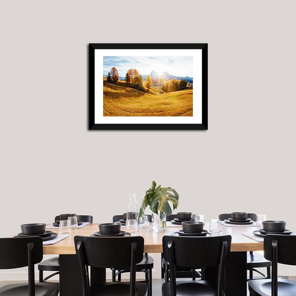 Autumn Hills In South Tyrol Panoramic Canvas Wall Art-1 Piece-36" x 12"-Tiaracle
