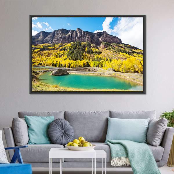 Autumn In Colorado Canvas Wall Art-3 Horizontal-Gallery Wrap-25" x 16"-Tiaracle