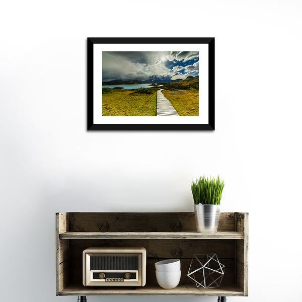 Autumn in Patagonia Canvas Wall Art-1 Piece-Framed Print-20" x 16"-Tiaracle