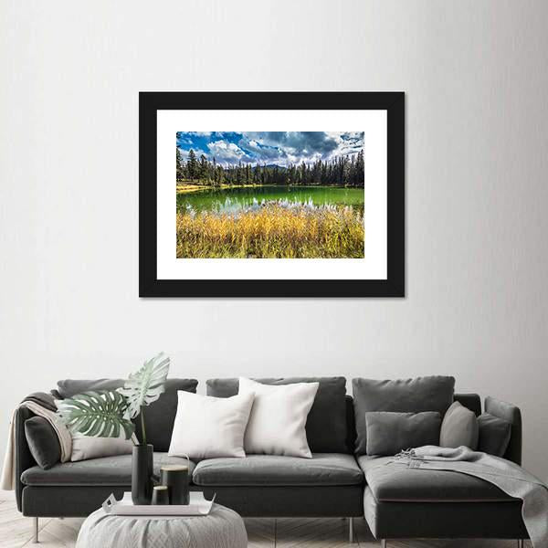 Autumn Jasper National Park Canvas Wall Art-5 Horizontal-Gallery Wrap-22" x 12"-Tiaracle