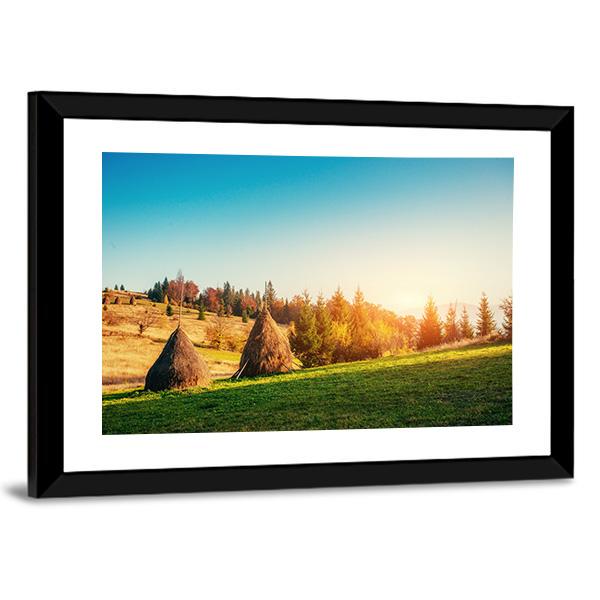 Autumn Landscape In Ukraine Europe Panoramic Canvas Wall Art-1 Piece-36" x 12"-Tiaracle