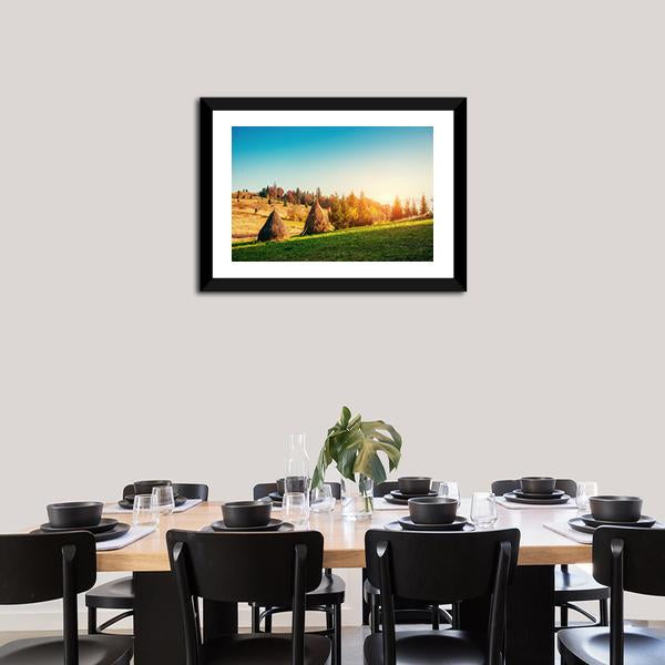 Autumn Landscape In Ukraine Europe Panoramic Canvas Wall Art-1 Piece-36" x 12"-Tiaracle