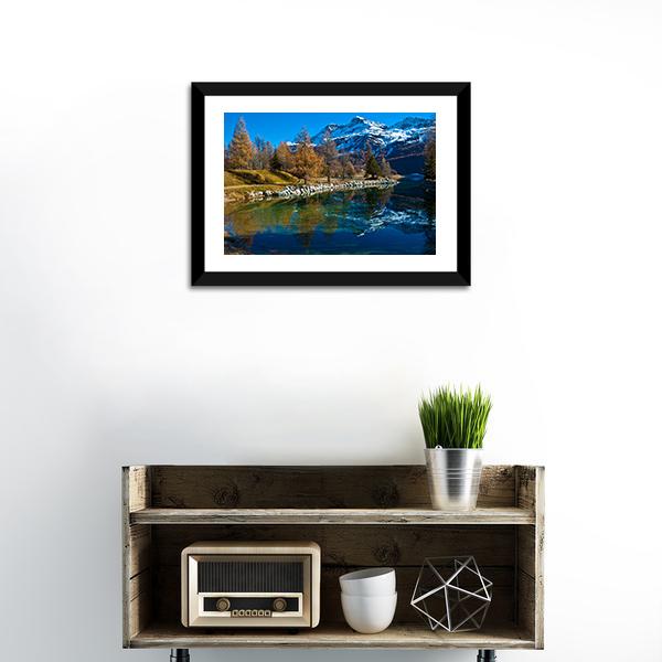 Silvaplana Lake Switzerland Canvas Wall Art-1 Piece-Framed Print-20" x 16"-Tiaracle