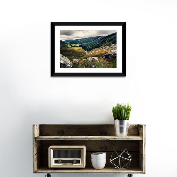 Glenmacnass Waterfall Canvas Wall Art-1 Piece-Framed Print-20" x 16"-Tiaracle