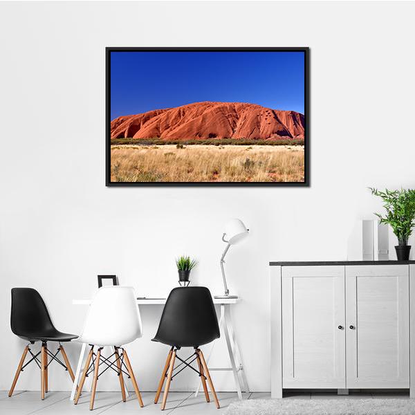 Ayers Rock Australia Canvas Wall Art-1 Piece-Floating Frame-24" x 16"-Tiaracle