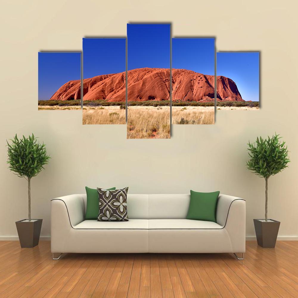 Ayers Rock Australia Canvas Wall Art-5 Star-Gallery Wrap-42" x 21"-Tiaracle