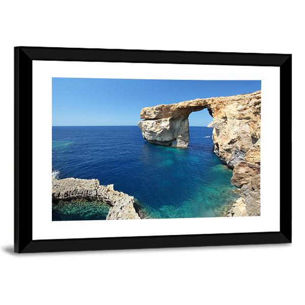 Azure Window Canvas Wall Art-3 Horizontal-Gallery Wrap-25" x 16"-Tiaracle