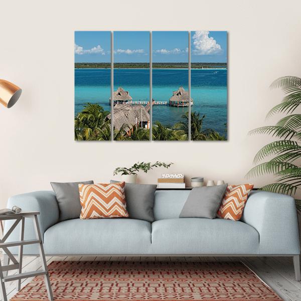 Bacalar Lagoon Canvas Wall Art-4 Horizontal-Gallery Wrap-34" x 24"-Tiaracle