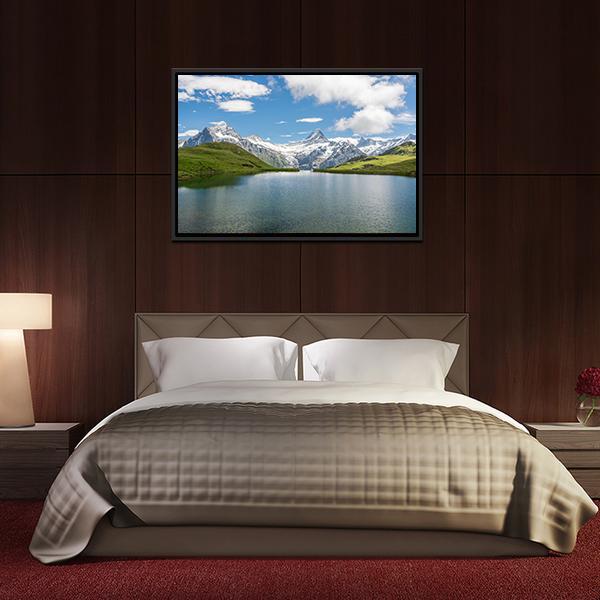 Bachalpsee Lake Switzerland Canvas Wall Art-3 Horizontal-Gallery Wrap-25" x 16"-Tiaracle