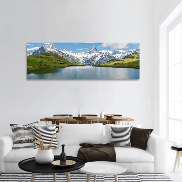 Bachalpsee Lake Switzerland Panoramic Canvas Wall Art-1 Piece-36" x 12"-Tiaracle