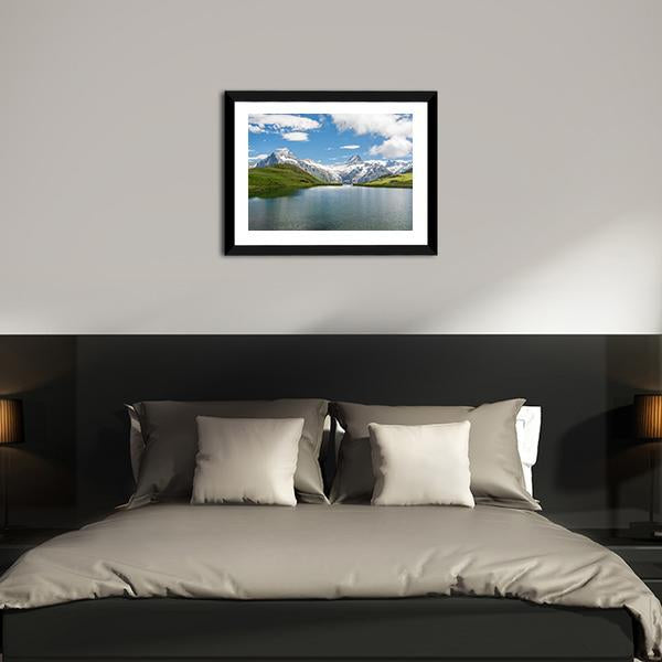 Bachalpsee Lake Switzerland Panoramic Canvas Wall Art-1 Piece-36" x 12"-Tiaracle