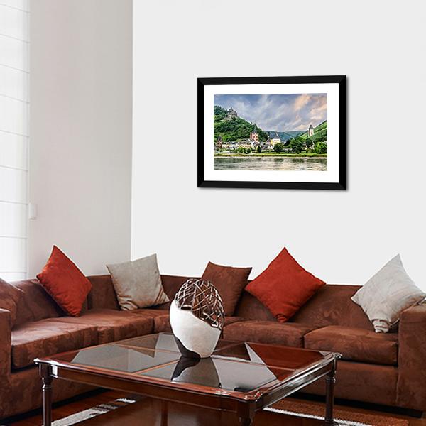 Bacharach Town Germany Canvas Wall Art-3 Horizontal-Gallery Wrap-25" x 16"-Tiaracle