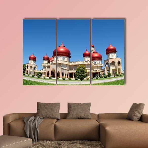 Baitul Makmur Meulaboh Mosque Canvas Wall Art-3 Horizontal-Gallery Wrap-37" x 24"-Tiaracle