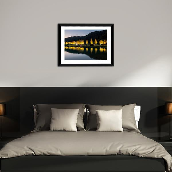 Bald Cypress Trees At Night Canvas Wall Art-3 Horizontal-Gallery Wrap-25" x 16"-Tiaracle