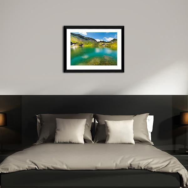 Balea Lake Romania Canvas Wall Art-3 Horizontal-Gallery Wrap-25" x 16"-Tiaracle