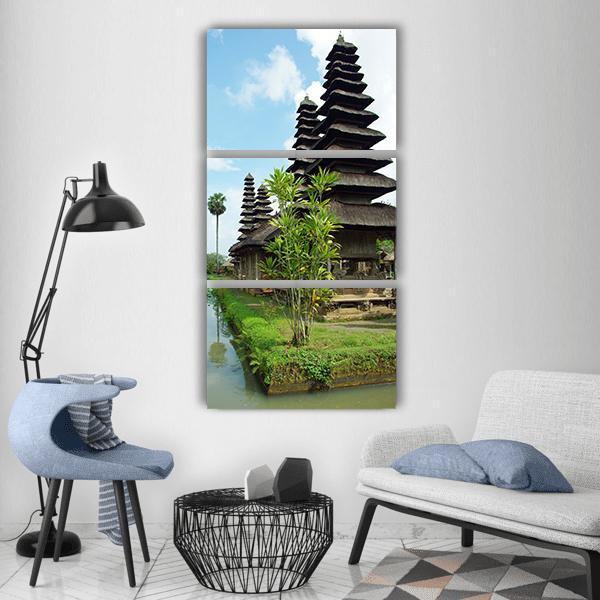 Bali Temple Indonesia Vertical Canvas Wall Art-3 Vertical-Gallery Wrap-12" x 25"-Tiaracle