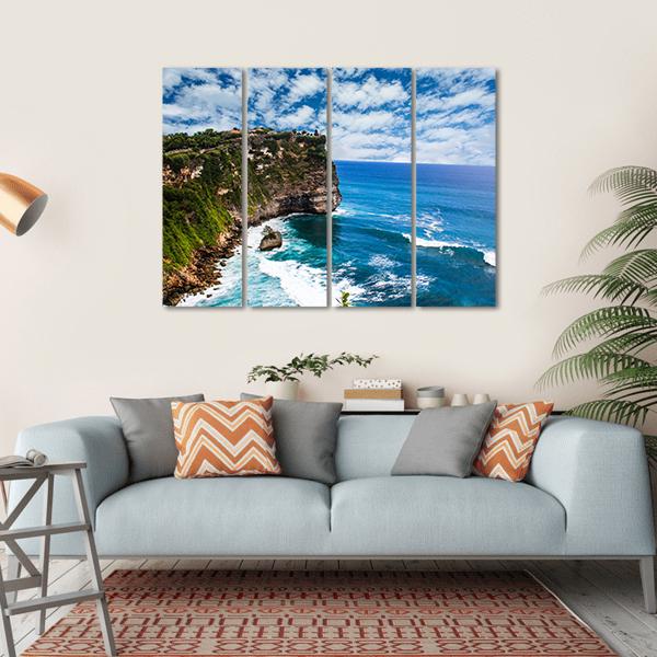 Bali Uluwatu Cliff Canvas Wall Art-4 Horizontal-Gallery Wrap-34" x 24"-Tiaracle