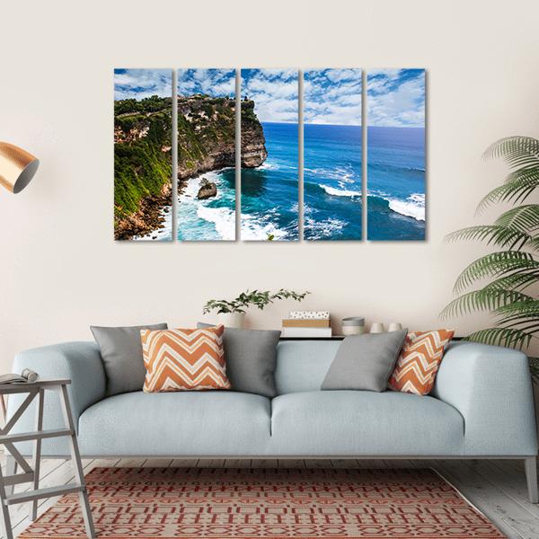 Bali Uluwatu Cliff Canvas Wall Art-5 Horizontal-Gallery Wrap-22" x 12"-Tiaracle