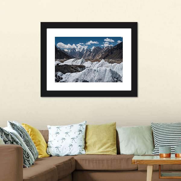 Baltoro Glacier Landscape Canvas Wall Art-3 Horizontal-Gallery Wrap-25" x 16"-Tiaracle