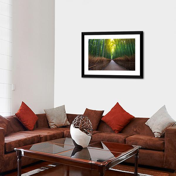 Bamboo Forest Japan Canvas Wall Art-3 Horizontal-Gallery Wrap-25" x 16"-Tiaracle