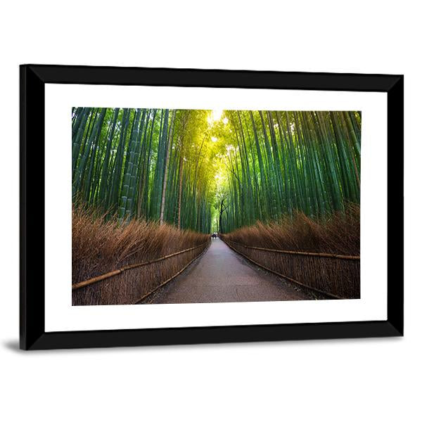 Bamboo Forest Japan Canvas Wall Art-5 Horizontal-Gallery Wrap-22" x 12"-Tiaracle