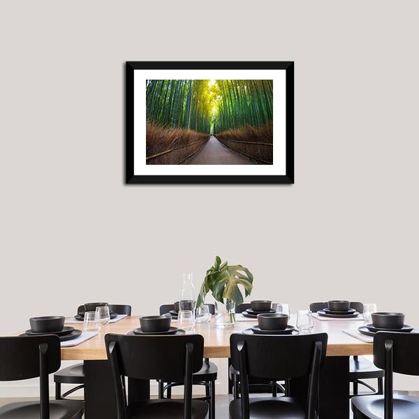 Bamboo Forest Japan Canvas Wall Art-5 Horizontal-Gallery Wrap-22" x 12"-Tiaracle