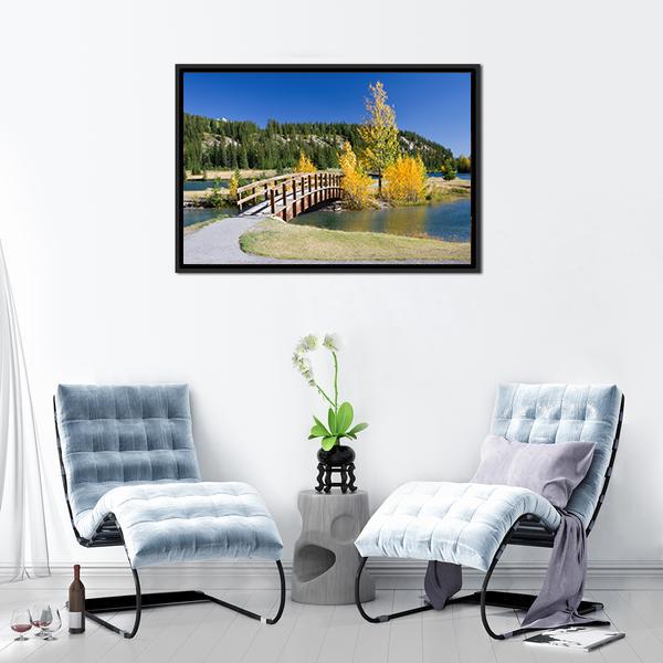 Banff National Park In Autumn Canvas Wall Art-5 Horizontal-Gallery Wrap-22" x 12"-Tiaracle