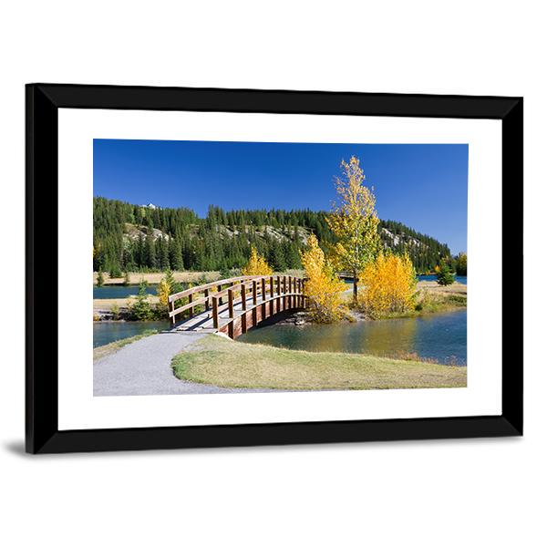 Banff National Park In Autumn Canvas Wall Art-5 Horizontal-Gallery Wrap-22" x 12"-Tiaracle