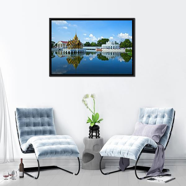 Bang Pa In Palace Thailand Panoramic Canvas Wall Art-1 Piece-36" x 12"-Tiaracle