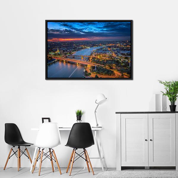 Bangkok Highlight View Panoramic Canvas Wall Art-1 Piece-36" x 12"-Tiaracle