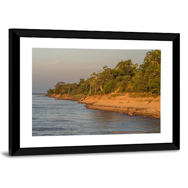 Bank Of The Amazon River Canvas Wall Art-3 Horizontal-Gallery Wrap-25" x 16"-Tiaracle