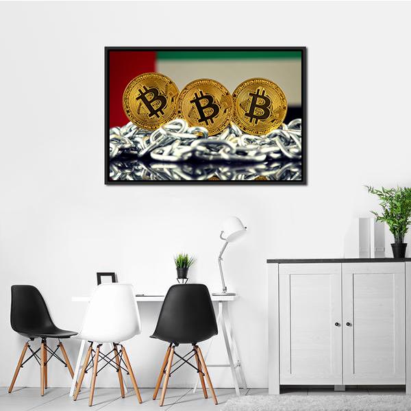 Banned Concept Of Bitcoin Panoramic Canvas Wall Art-1 Piece-36" x 12"-Tiaracle
