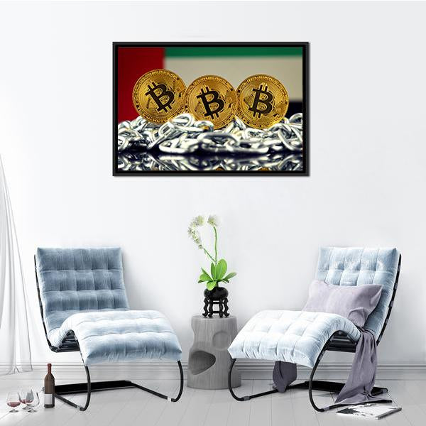 Banned Concept Of Bitcoin Panoramic Canvas Wall Art-1 Piece-36" x 12"-Tiaracle