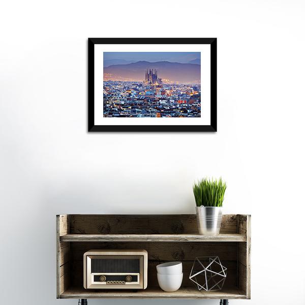 Barcelona Spain Canvas Wall Art-1 Piece-Framed Print-20" x 16"-Tiaracle