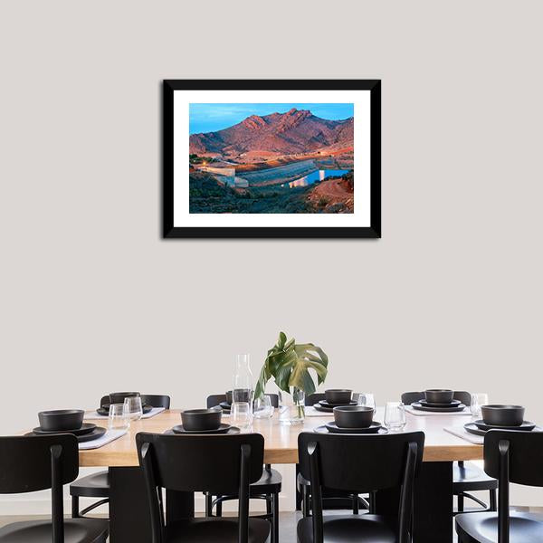 Barrage Youssef Ibn Tachfin Canvas Wall Art-3 Horizontal-Gallery Wrap-25" x 16"-Tiaracle