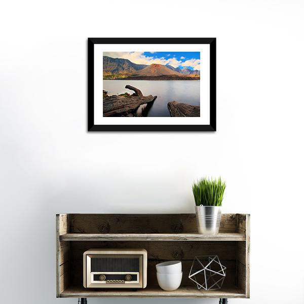 Baru Jari Mountain Indonesia Canvas Wall Art-1 Piece-Framed Print-20" x 16"-Tiaracle