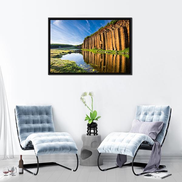Basalt Columns Taiwan Canvas Wall Art-5 Horizontal-Gallery Wrap-22" x 12"-Tiaracle