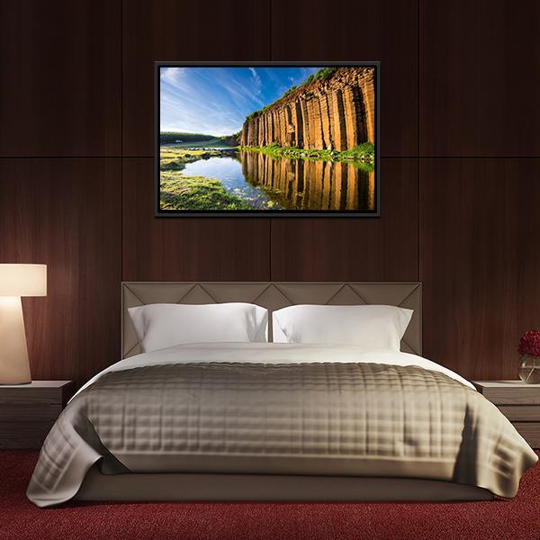 Basalt Columns Taiwan Canvas Wall Art-5 Horizontal-Gallery Wrap-22" x 12"-Tiaracle