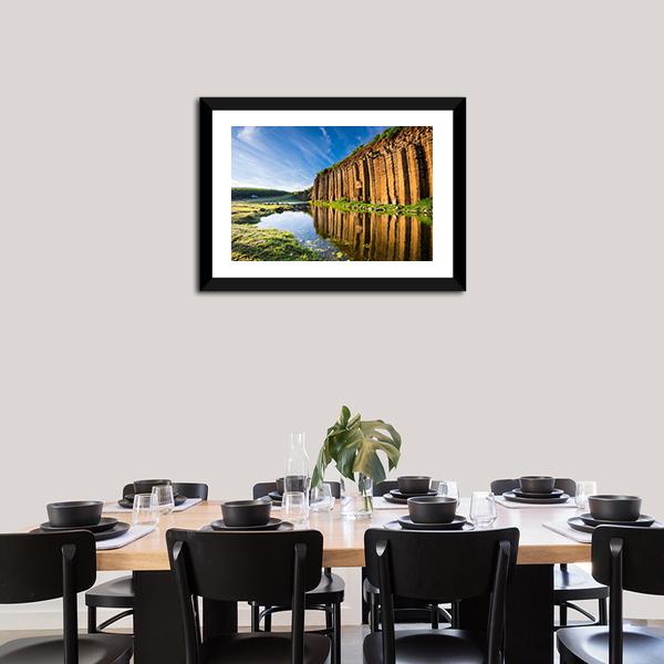Basalt Columns Taiwan Canvas Wall Art-5 Horizontal-Gallery Wrap-22" x 12"-Tiaracle