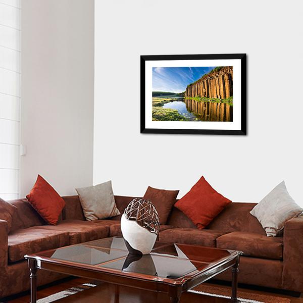 Basalt Columns Taiwan Canvas Wall Art-5 Horizontal-Gallery Wrap-22" x 12"-Tiaracle