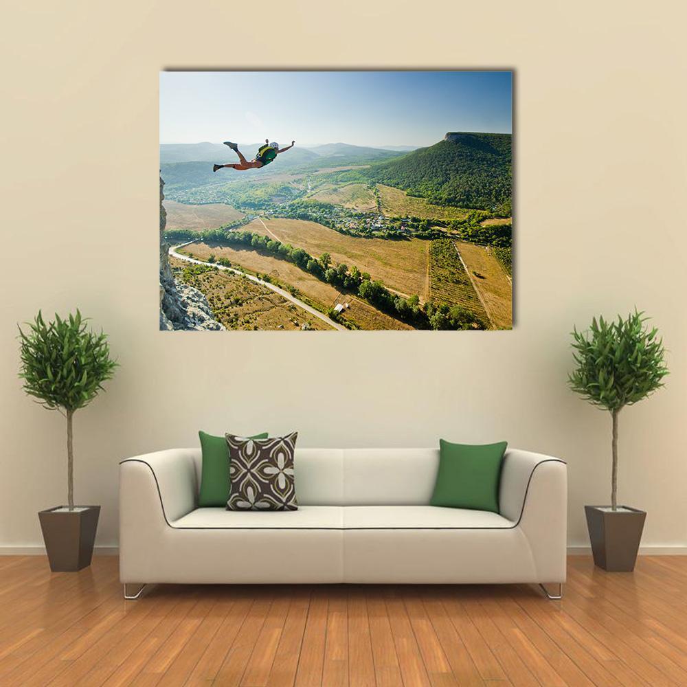 Base Jumper Canvas Wall Art-1 Piece-Gallery Wrap-36" x 24"-Tiaracle