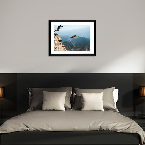 Base Jumpers In Colorado Canvas Wall Art-3 Horizontal-Gallery Wrap-25" x 16"-Tiaracle