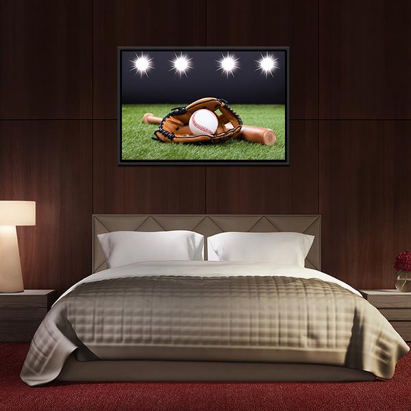 Baseball Equipment Canvas Wall Art-5 Horizontal-Gallery Wrap-22" x 12"-Tiaracle