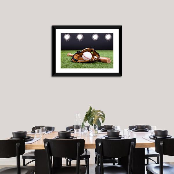 Baseball Equipment Canvas Wall Art-3 Horizontal-Gallery Wrap-25" x 16"-Tiaracle