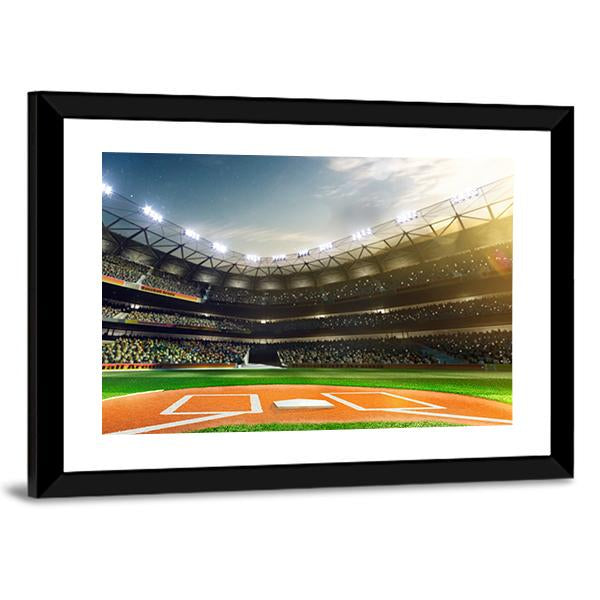 Baseball Grand Arena Canvas Wall Art-3 Horizontal-Gallery Wrap-25" x 16"-Tiaracle